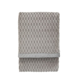 Gallery Interiors Jacquard Velvet Knitted Throw in Grey