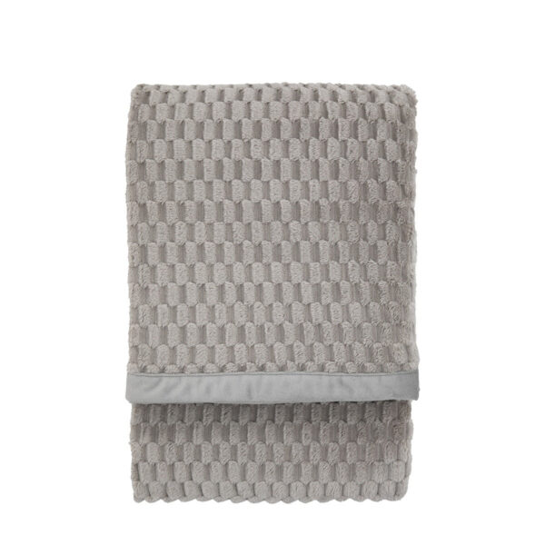 Gallery Interiors Jacquard Velvet Knitted Throw in Grey