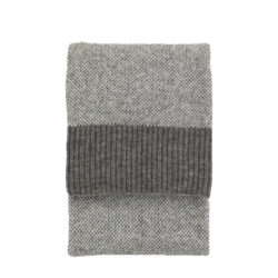 Gallery Interiors Knitted Parting Throw in Grey