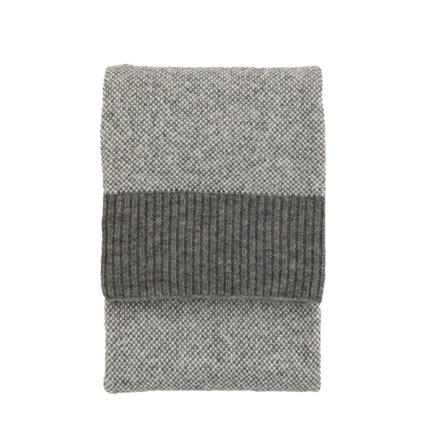 Gallery Interiors Knitted Parting Throw in Grey