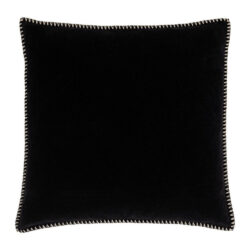 Gallery Interiors Nico Velvet Cushion Black - 50cm