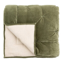 Gallery Interiors Opulent Velvet Bedspread Green - 220 x 240cm