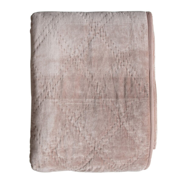Gallery Interiors Quilted Diamond Blanket Bedspread in Blush
