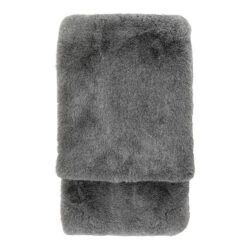 Gallery Interiors Roscose Faux Fur Throw Smoke Grey - 130 x 150cm