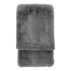 Gallery Interiors Roscose Faux Fur Throw Smoke Grey - 150 x 200cm