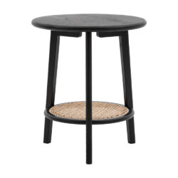 Gallery Interiors Sawyer Bedside Table in Black & Natural