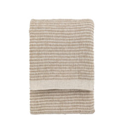 Gallery Interiors Side Fringe Throw in Cream