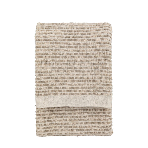 Gallery Interiors Side Fringe Throw in Cream
