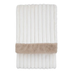 Gallery Interiors Whinfell Luxury Faux Fur Throw Cream - 150 x 200cm