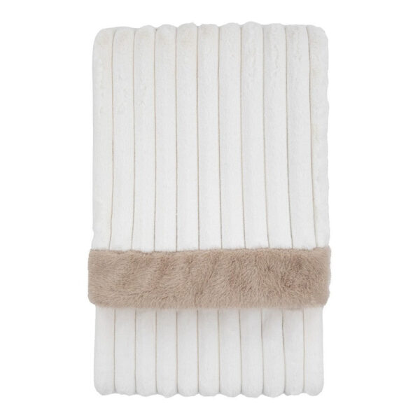 Gallery Interiors Whinfell Luxury Faux Fur Throw Cream - 150 x 200cm