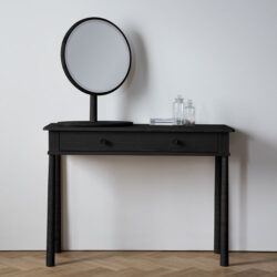 Gallery Interiors Wycombe Dressing Table with Drawer / Black