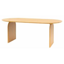 Goleta Wooden Rectangular Dining Table In Matt Natural