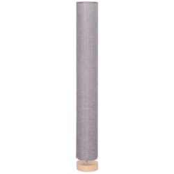 HOMCOM 120H cm Wooden Base Fabric Floor Lamp with Linen Fabric, Grey Aosom UK