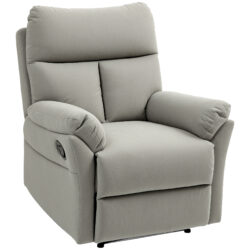 HOMCOM 140° Manual Reclining Armchair, with Footrest - Grey