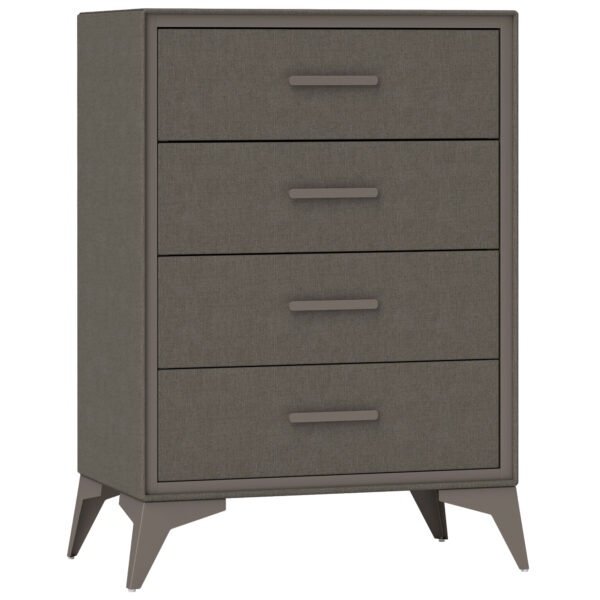 HOMCOM Chest of Drawers, 4 Drawer Fabric Dresser with Steel Frame for Bedroom, Living Room, Easy to Assemble, Brown Aosom UK
