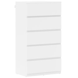 HOMCOM Chest of Drawers, 5-Drawer Storage Cabinets, Modern Dresser, Storage Drawer Unit for Bedroom