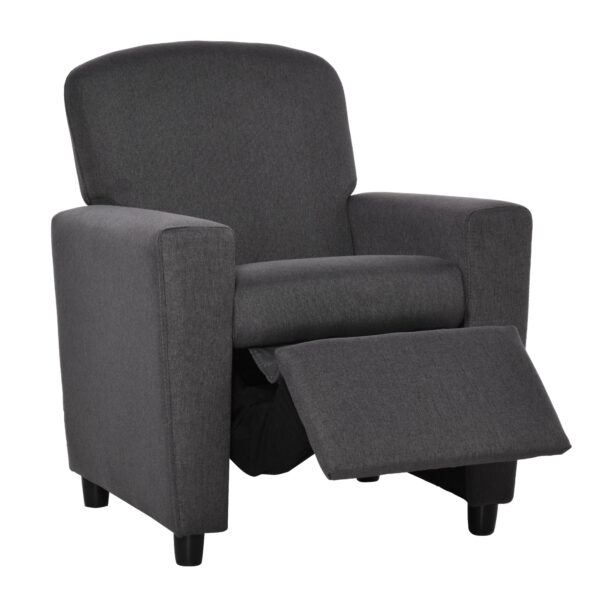 HOMCOM Children's 2-in-1 Sofa and Armchair with Footrest, Soft Seating for Playroom and Bedroom, 55 x 50 x 67cm, Grey Aosom UK
