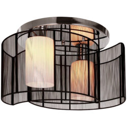 HOMCOM Metal Ceiling Lamp, Ceiling Light with Flush Metal Finish for Hallway, Dining Room, Living Room, Chandelier Aosom UK