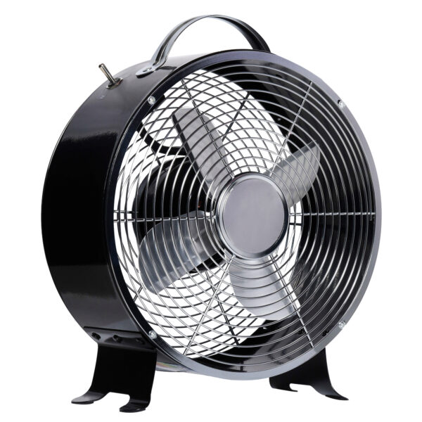 HOMCOM Personal Zephyr: Compact 26cm Desk Fan, 2 Speeds, Safety Guard, Anti-Slip Feet, Office or Home, Black Aosom UK