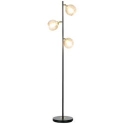 HOMCOM Tree Floor Lamp: Modern 3-Light Standing Luminaire for Bedrooms & Lounges, 162cm Height, Grey (Bulbs Excluded) Aosom UK