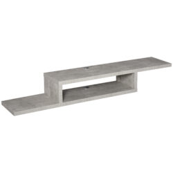 HOMCOM Wall Mounted Media Console, Floating TV Stand Component Shelf, Entertainment Center Unit, Grey Aosom UK