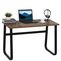 HOMCOM Writing Desk Workstation Center Laptop Table Industrial Design Furniture for Home Office Study Use Aosom UK