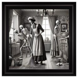 Hankinson Worked To The Bone Wall Art In Black Frame