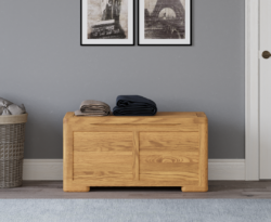 Harper Solid Oak Blanket Box