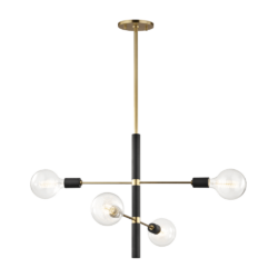 Hudson Valley Lighting Astrid Chandelier in Aged Brass / 4 Light