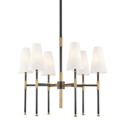 Hudson Valley Lighting Bowery Brass 6 Light Chandelier