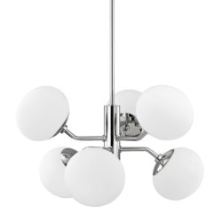 Hudson Valley Lighting Estee 6 Light Chandelier in Polished Nickel