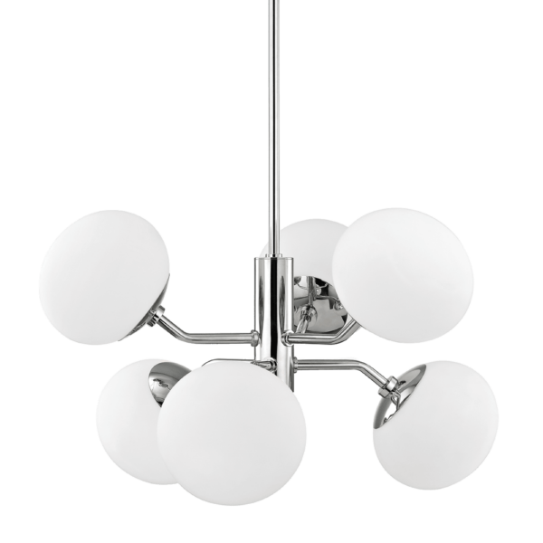 Hudson Valley Lighting Estee 6 Light Chandelier in Polished Nickel
