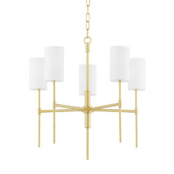 Hudson Valley Lighting Olivia 5 Light Chandelier Aged Brass