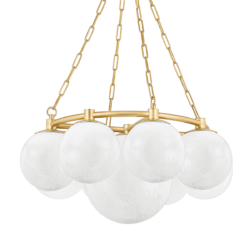 Hudson Valley Lighting Thornwood Chandelier in Aged Brass