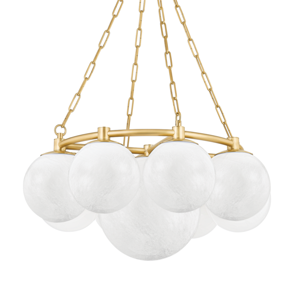 Hudson Valley Lighting Thornwood Chandelier in Aged Brass