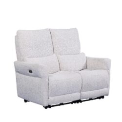 Juneau Fabric Recliner 2 Seater Sofa In Biscuit