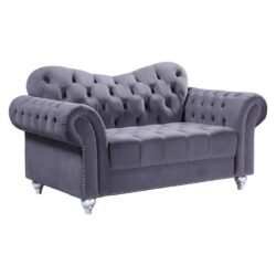 Jupiter Fabric 2 Seater Sofa In Cool Grey