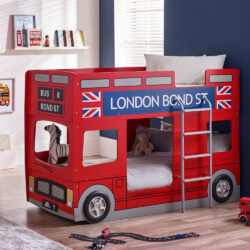 Kids London Bus - Single Bunk Bed - 3ft - Happy Beds