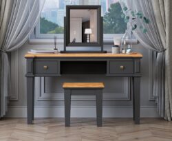 Lawson Oak and Charcoal Grey Painted Dressing Table Set