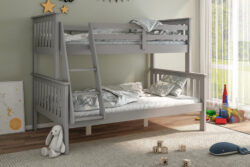 Leo Triple Sleeper Kids Bunk Bed, Bedmaster_White, One Size