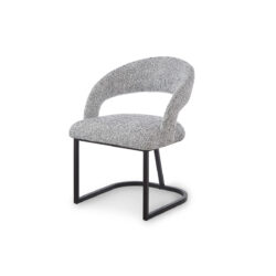 Liang & Eimil Alfie Dining Chair (Crib 5) - Talbot Freckle & Matt Black