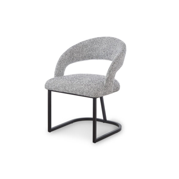 Liang & Eimil Alfie Dining Chair (Crib 5) - Talbot Freckle & Matt Black