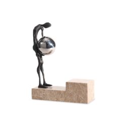 Liang & Eimil Contemplation Sculpture - Dark Bronze & Light Brown