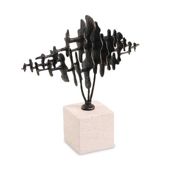 Liang & Eimil Echo Crest Sculpture - Dark Bronze & Beige