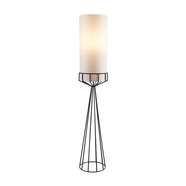 Liang & Eimil Faro Floor Lamp - Matt Black & White Linen