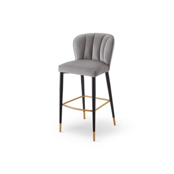 Liang & Eimil Maya Bar Stool (Crib 5) - Megan Grey & Brushed Brass