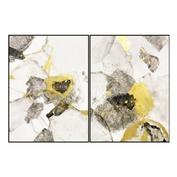 Liang & Eimil Modernist Wall Art Black And Gold