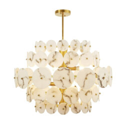 Liang & Eimil Momo Chandelier in Antique Brass & Alabaster
