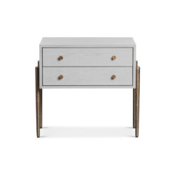 Liang & Eimil Nella Bedside Table - London Fog & Hammered Dark Bronze