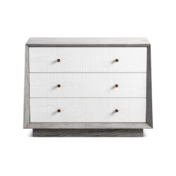Liang & Eimil Otilia Chest Of Drawer - Silver Grey & Off White Crown Cut